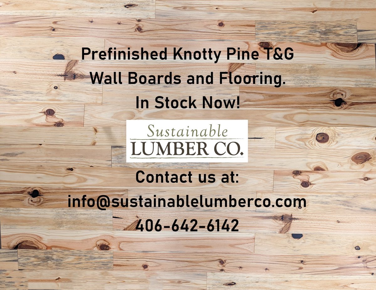 New prefinished Knotty Pine wall boards and flooring!
#knottypine #wallcladding #wallboard #woodflooring #woodfloors #sustainablelumberco