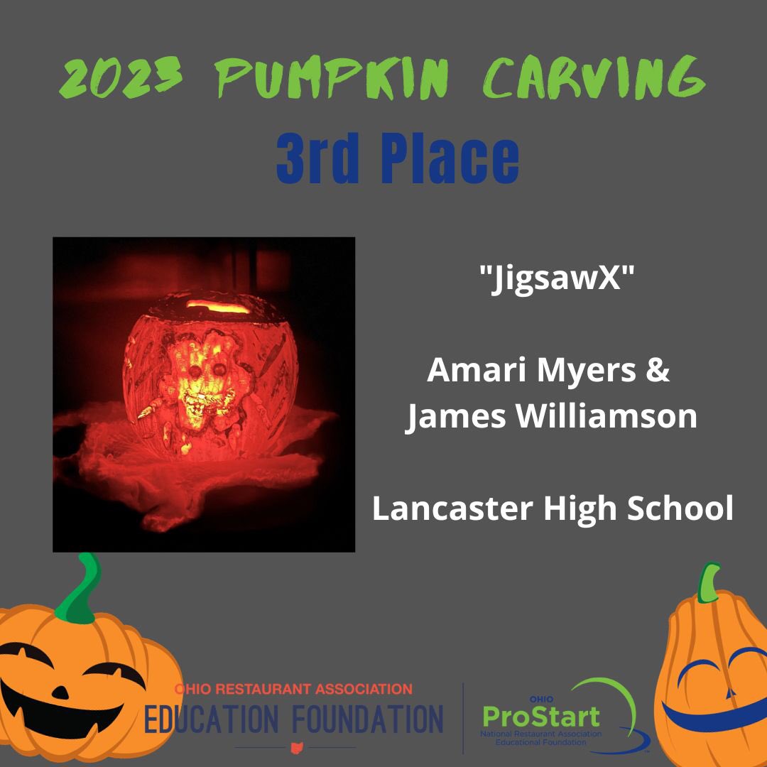 This year’s Pumpkin 🎃 Carving winners! Great job and thank you to all who supported this competition!