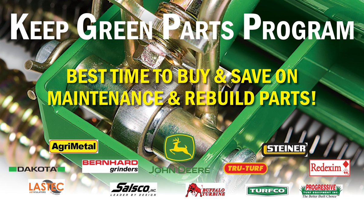 FinchTurf's tweet photo. 🔩⚙️🛠️ It’s that time of year! Get your #KeepGreen parts orders in now- best savings of the year!💰

https://t.co/rpiRL5swjI https://t.co/oCYpHbNqHw