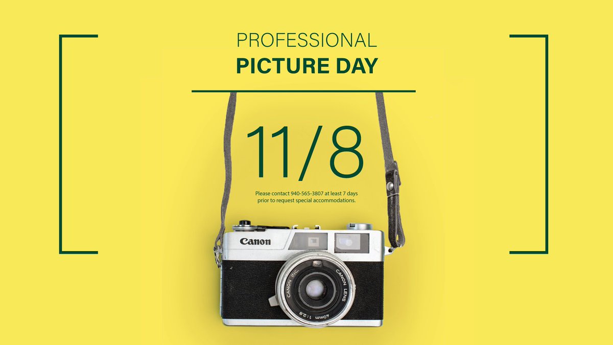 UNToffcampus's tweet photo. Professional Picture Day is back in Union 341A! Come get your professional headshot taken and edited by our team, all FREE with #UNT student ID. November 8th from 4:30-6:00pm. See you there https://t.co/MTFn08dZ43