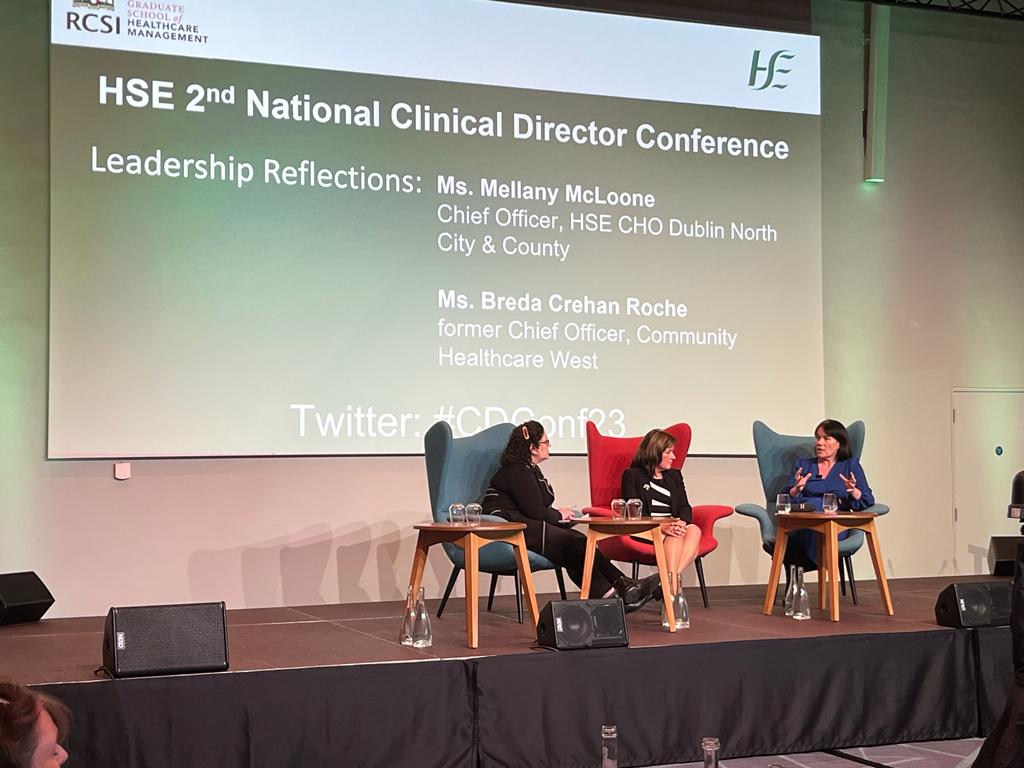 HSECHODNCC's tweet photo. Mellany McLoone Chief Officer reflecting on leadership, and the importance of supporting staff in creating positive incremental change, which is sustainable. And championing the work of @HSEDNCC, in supporting our community to look after their own health at #CDConf23 https://t.co/NFfYp2TJn9
