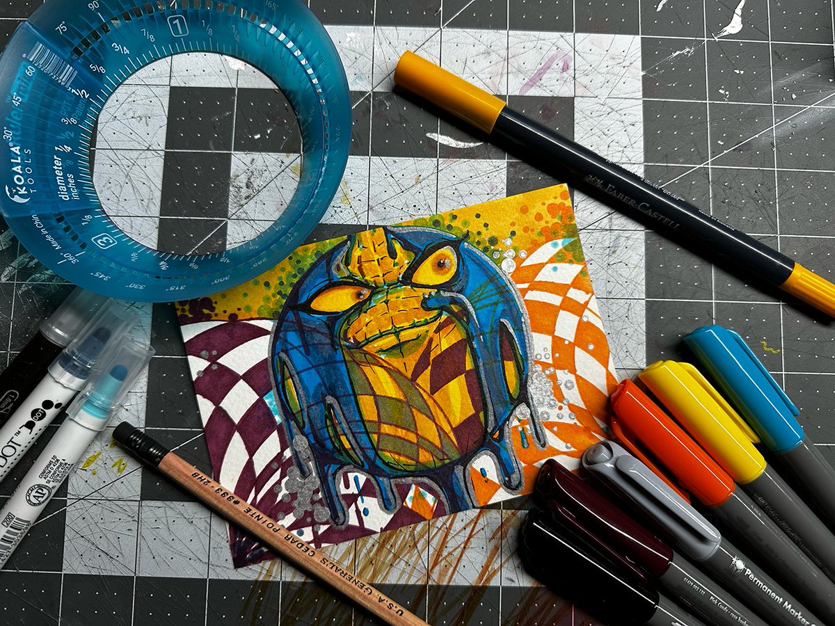 Playing around with my November <a href="/getSketchBox/">SketchBox</a> ! Fun Stuff! I may livestream the box next month.