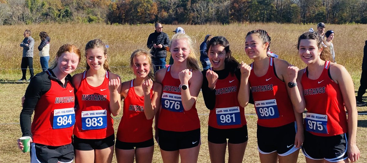 Congrats to the girls cross country team. Way to run at Regionals. Go Mustangs!