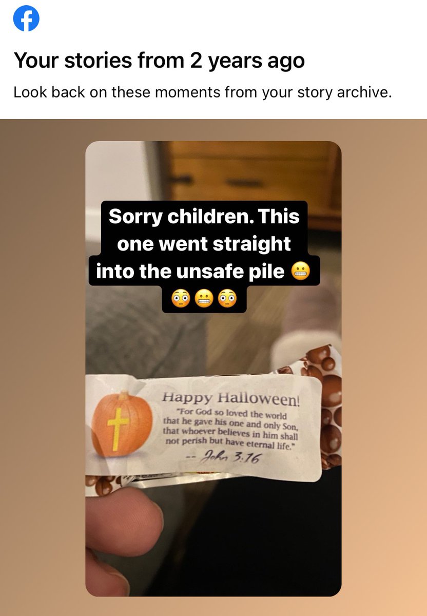 This is the first Halloween that the kiddos didn’t receive anything with scripture on it.