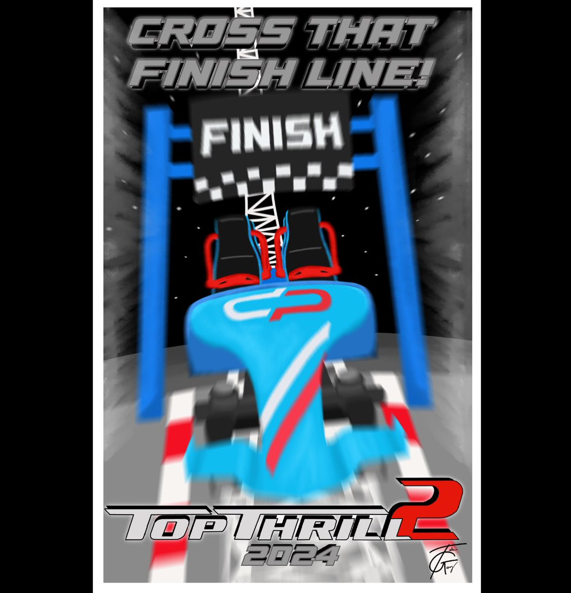 TLAG321's tweet photo. More Fan art of TT2 I did! #TT2 #topthrill2 #fanart #art #rollercoaster #TTD https://t.co/6hSNFyPmVb