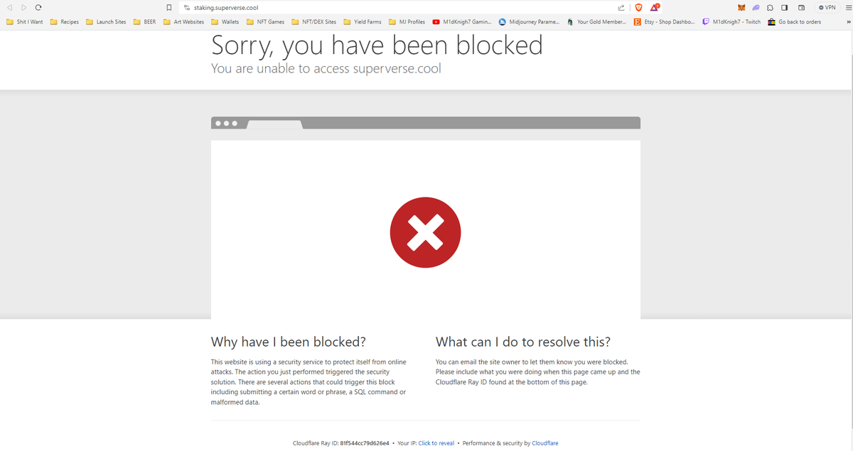 MKn1gh7's tweet photo. @elliotrades Went to the SuperFarm site today to find that I've been locked out of my assets.👀Not sure when the page got updated but I keep getting this page thrown at me even though I've been staking the past few years..... what is happening??? https://t.co/ZGP1dwDqxd