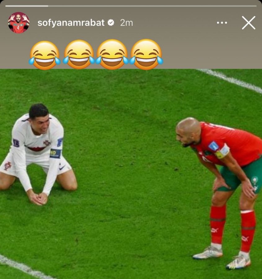 Faslı oyuncu sofyan amrabat'ın paylaşımı😂😂😂😂