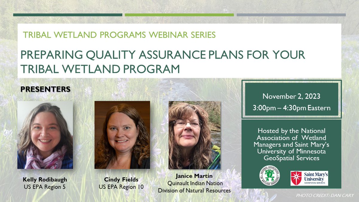 NAWMCommunicate's tweet image. It's the first day of #NativeAmericanHeritageMonth .

Tomorrow's  live webinar caps off a two-year project building a Tribal Wetland  Programs series. The series is be available in our online training  library.

FMI/Registration for the live webinar:

nawm.org/nawm/nawm-cate…: