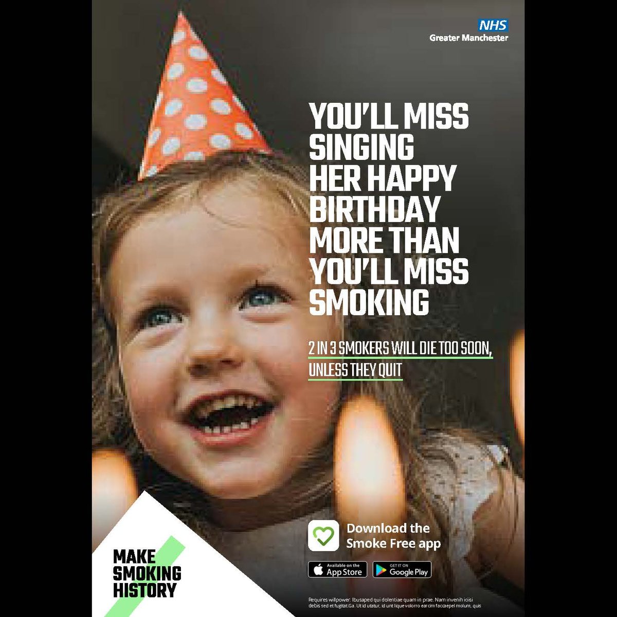 Don’t miss out on those special life moments, give yourself the gift of a smoke free future.

A new campaign “What will you miss” has just been launched and will be seen on billboards, TV and social media over the next month.

#Makesmokinghistory #Whatwillyoumiss #thesmokefreeapp