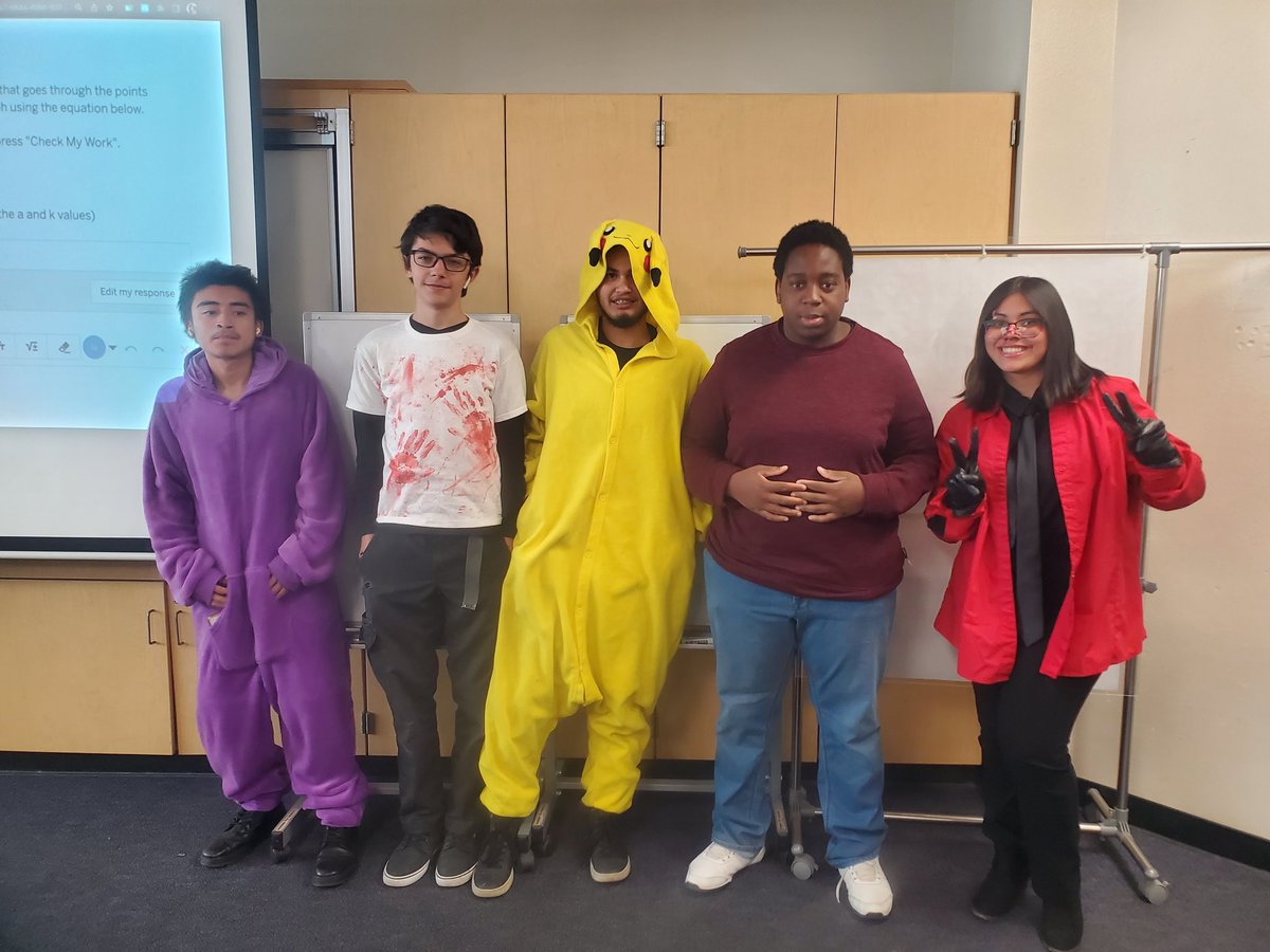MathPrincessC's tweet image. Not as many students dressed up this year for Halloween.  It is always fun to see what they dress up as.