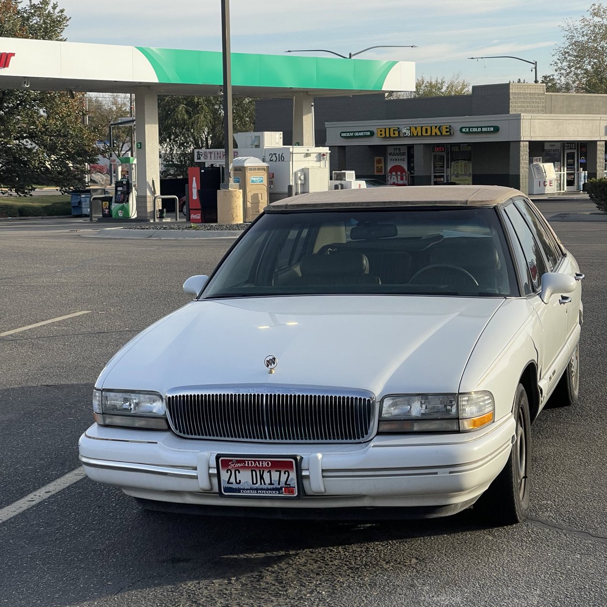 Visiting my folks in Idaho. Driving Dad’s ‘96 Buick Park Avenue. It’s showing it’s age but man it’s zippy!