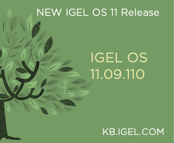 We‘re thrilled to announce the release of IGEL OS 11.09.110. Check out the Release Notes on our IGEL Knowledge Base.
 #IGELOS #UpgradeNow #innovation #igelknowledgebase  bit.ly/3QideHD
