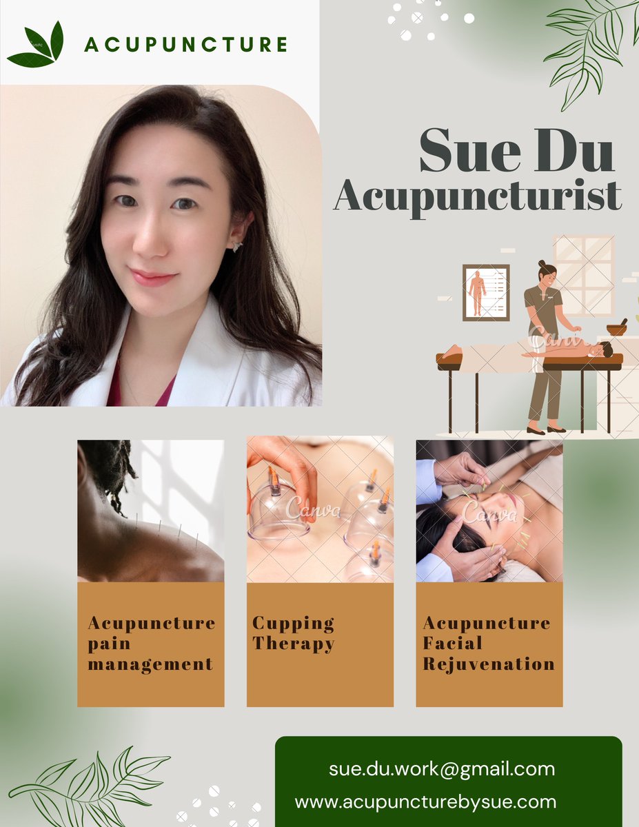 ActiveCare_PT's tweet photo. Sue Du, licensed acupuncturist now onsite at ActiveCare Physical Therapy! She offers eastern &amp; western needling and a holistic approach. Check out her bio here: https://t.co/tpQKyZuoP6. To book an appointment, email her at sue.du.work@gmail.com. https://t.co/AiGyIxfrDm