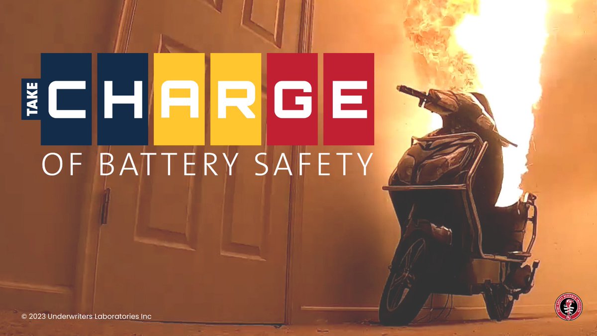 FSRI is launching the new “Take C.H.A.R.G.E. of Battery Safety” campaign this month! Check out batteryfiresafety.org to learn more about #lithiumionbattery powered device risks and actions you can take to be battery safe. Additional resources coming soon! #BatteryFireSafety