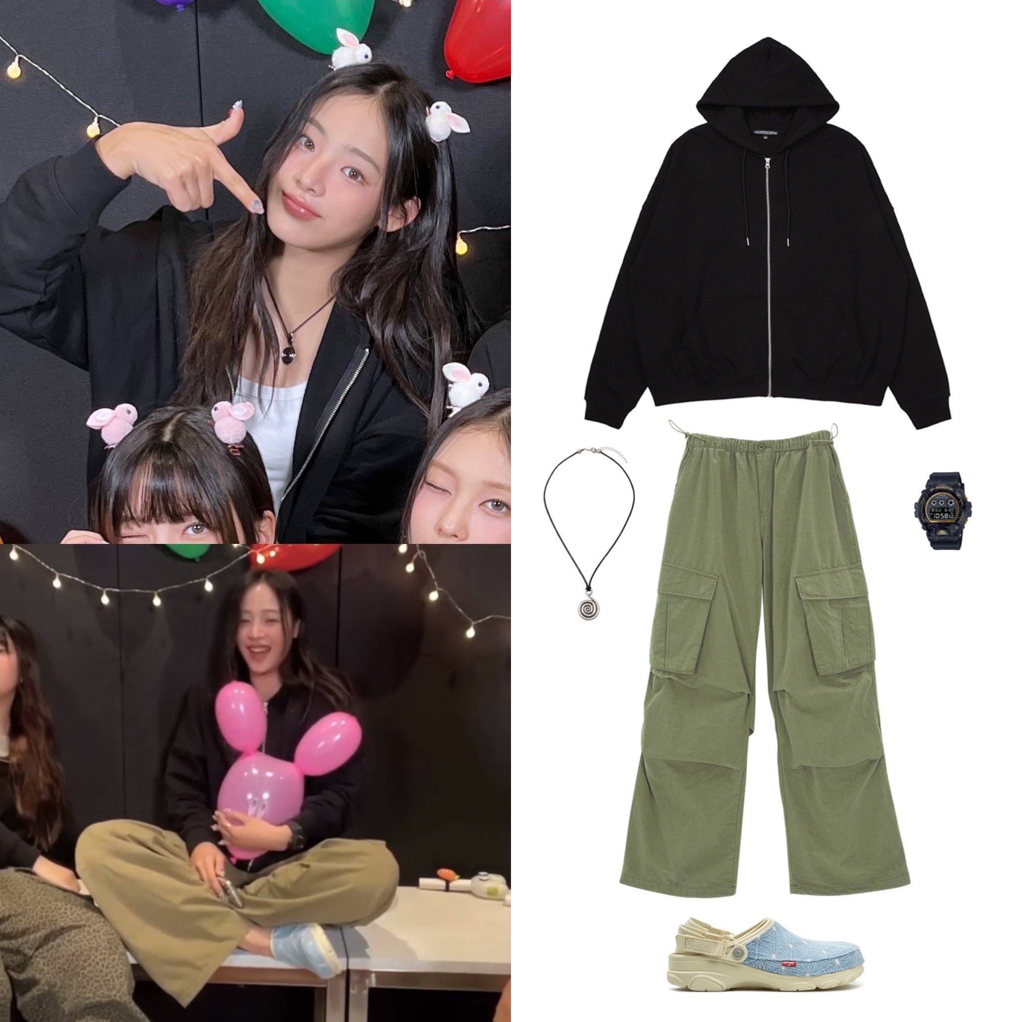 NewJeans Outfits on X: 231010 TMA Dance Practice Vandy The Pink Burgershop  Cola T-Shirt $79 Louis Vuitton LV Volt One Large Pendant $8,350 Perverze  Re-Cotton Rib Line Pants $232 Nike Air More