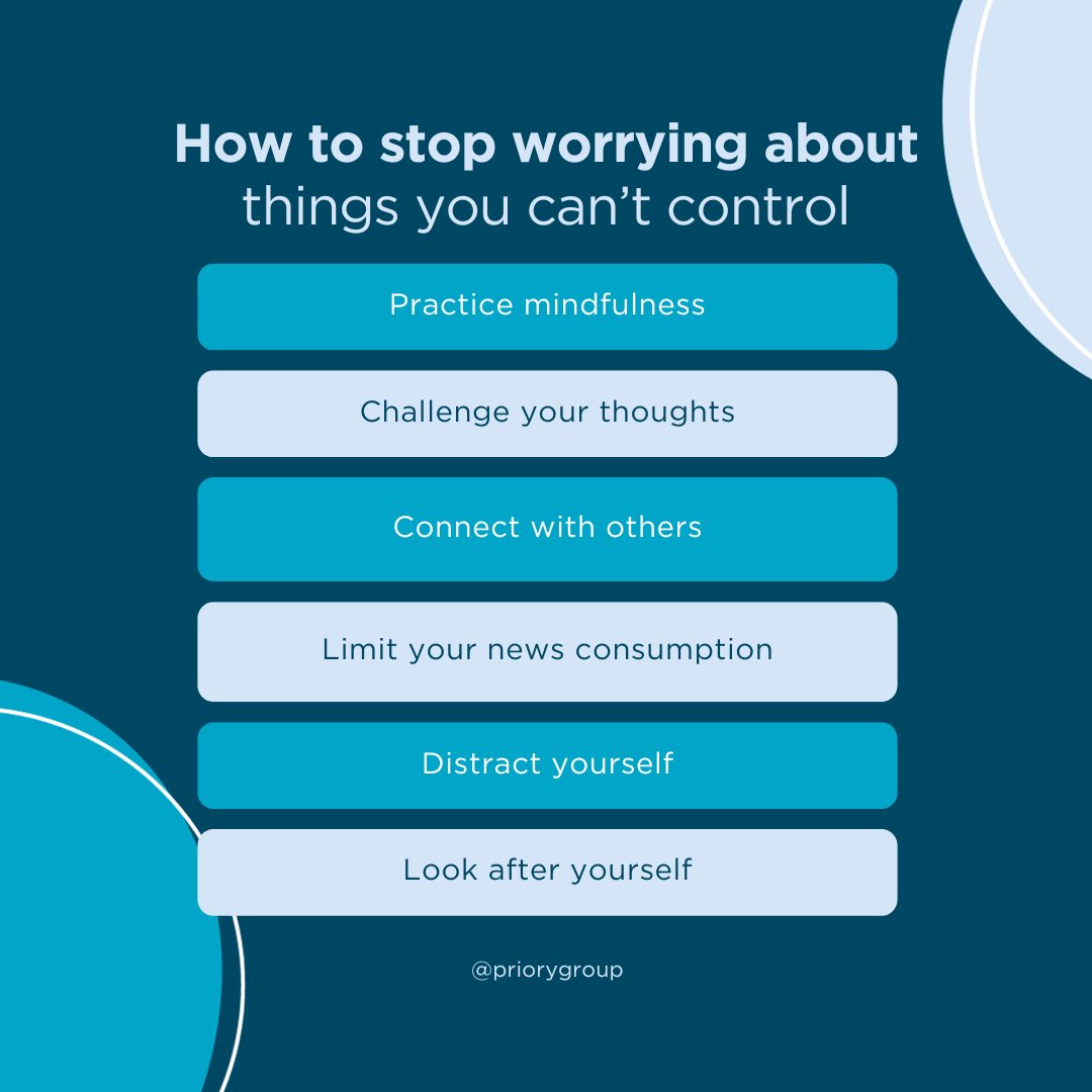 This Stress Awareness Day, let's talk about how to stop worrying about things that aren't in your control.

Click the link to learn more about how you can control your worries 🖱⤵
bit.ly/47f9uxd

#StressAwarenessDay2023 #MentalHealthMatters #LiveYourLife