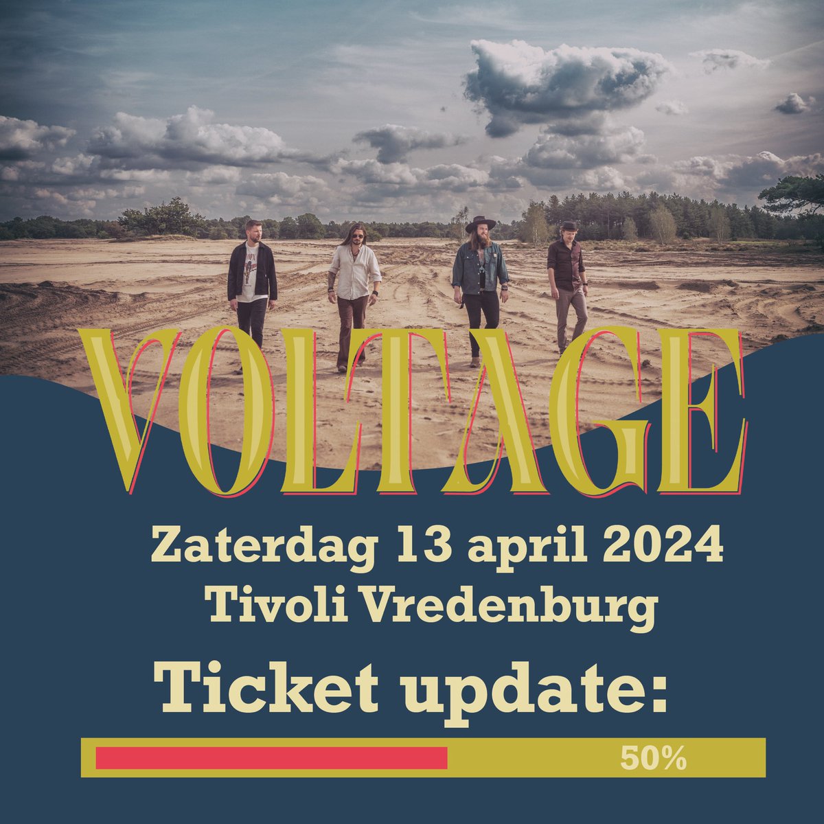 Voltage_Rocks's tweet image. 50% (!🤯) VERKOCHT @TiVre_Utrecht ⚡️

Hold your horses! We hebben in twee weken tijd de helft van de tickets voor onze album release show verkocht. Als in: JULLIE HEBBEN DIT GEDAAN 🫶🏼

The hottest tickets in town bestel je hier: 👉🏼bit.ly/400s9uq 👈🏼

VOLTAGE⚡️
