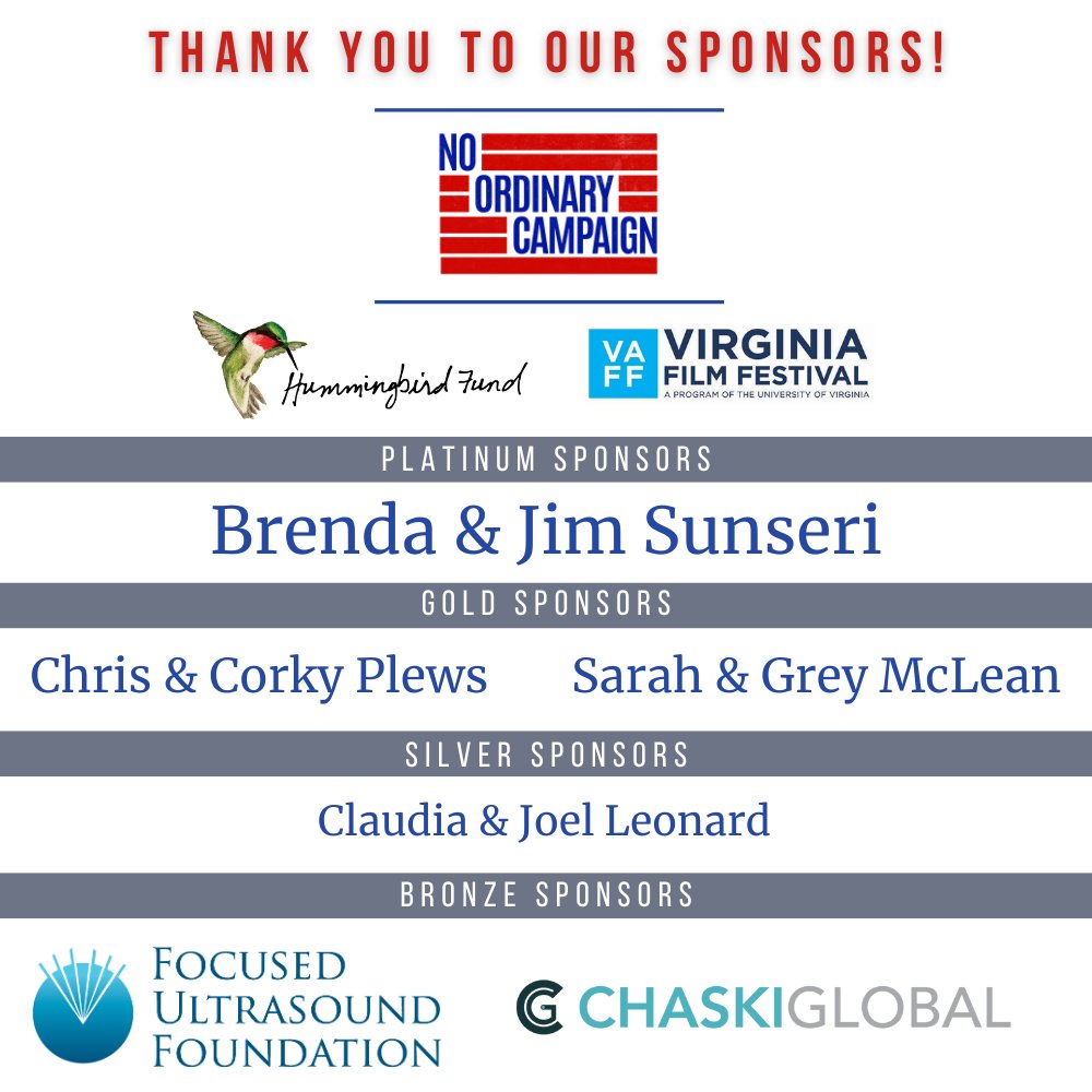 One more shout-out to our amazing sponsors of the @noordinarycampaign screening event at the @vafilmfest!

We couldn't do it without you all! Thank you!

#endALS #cureALS #ALS #ALSawareness #advocacy #innovation #research