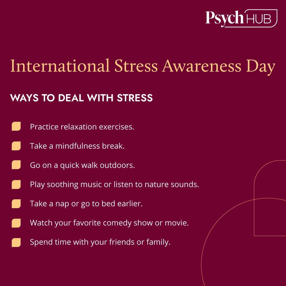 Stress can impact anyone. Knowing how to handle everyday stressors can have a positive impact on your overall health and promote long-term mental well-being. Here are a few ways to reduce the stress you may be experiencing.