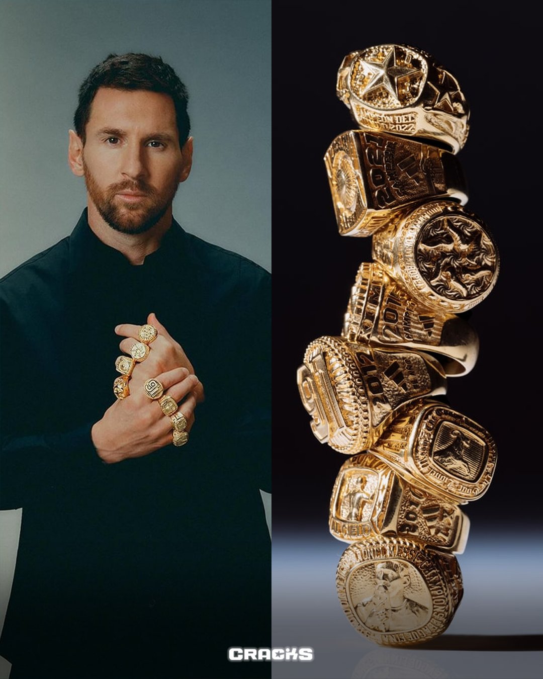 CRACKS on X: "Más REGALOS para MESSI. 🐐 adidas entregó ocho anillos  distintos a Lionel Messi representando cada uno de los balones de oro que  ganó en su carrera. ¿Qué les parece?