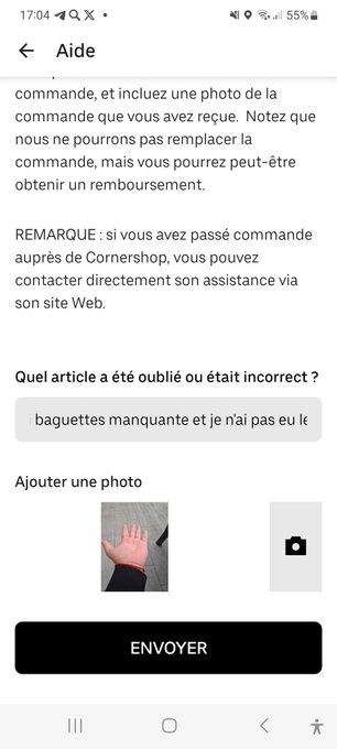 Quand il manque un produit sur ma commande et que je dois joindre une photo du produit manquant  ? @ubereats_fr<a href="/tag/fanclub"class="tags"><span>#fanclub</span></a><a href="/tag/mym"class="tags"><span>#mym</span></a>