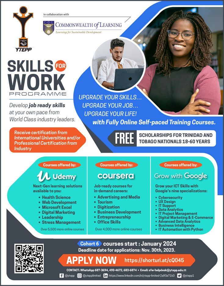 YTEPP1's tweet photo. Applications are open. APPLY NOW! 
https://t.co/rGR9Y0C6kh

Each applicant is reminded that you are allowed only one scholarship, please review the website of your selected learning platform carefully before filling out the application form. 

#coursera #udemy #growwithgoogle https://t.co/pG4qmVlVJu