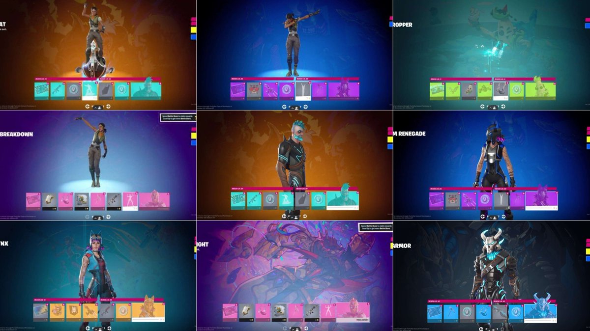 Jorge_Most's tweet photo. #FortniteOG  Información del Pase:

- 50 niveles en total.
- Es probable que cueste 950 pavos como siempre, pero no está confirmado.
- Nivel 0-10: Dama Espectral
- Nivel 11-18: Bananín Helado
- Nivel 19-34: Renegada Lince
- Nivel 35-50: Omegarok
- Incluye 300 pavos gratis
- Recompensas adicionales
- La Osa Cuervo no aparece por ningún lado, hay que esperar más para saber que pasa con ella.

• Podría haber cambios ya que es una filtración temprana.