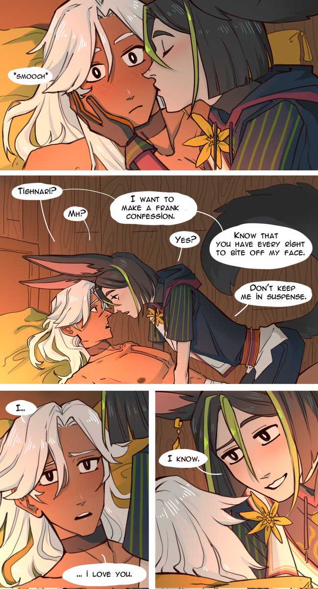 karki_art's tweet photo. ✦"Experiment" Cyno/Tighnari (16-17\27)✦ 
2 new pages!!!!
sorry there haven't been any updates for so long 
i lay sick for entire month((( 
I hope the new pages will delight you!!
 
#genshinimpact #cynonari #cyno #tighnari https://t.co/uyiyJ4V7ri