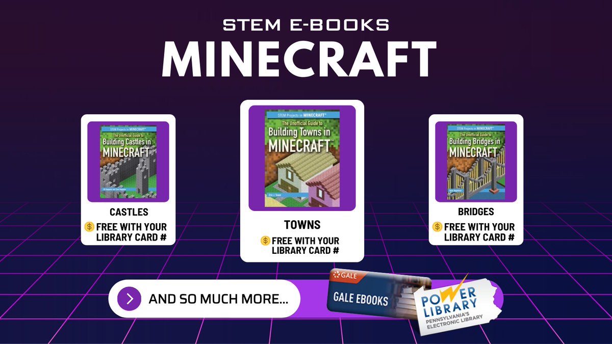 Level up their knowledge with the perfect blend of fun and education! Discover the exciting world of learning through video games with Gale eBooks on powerlibrary.org/e-resources. 🎮📚✨ #Minecraft #STEM #eBooks