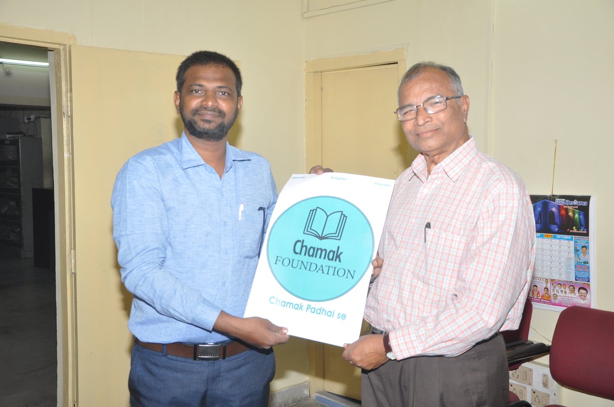 chamakNGO's tweet photo. With R.Venkat reddy garu National Convener , MV Foundation during inauguration ceremony of Chamak foundation on October 6th at Hyderabad https://t.co/p33Pfn80of
