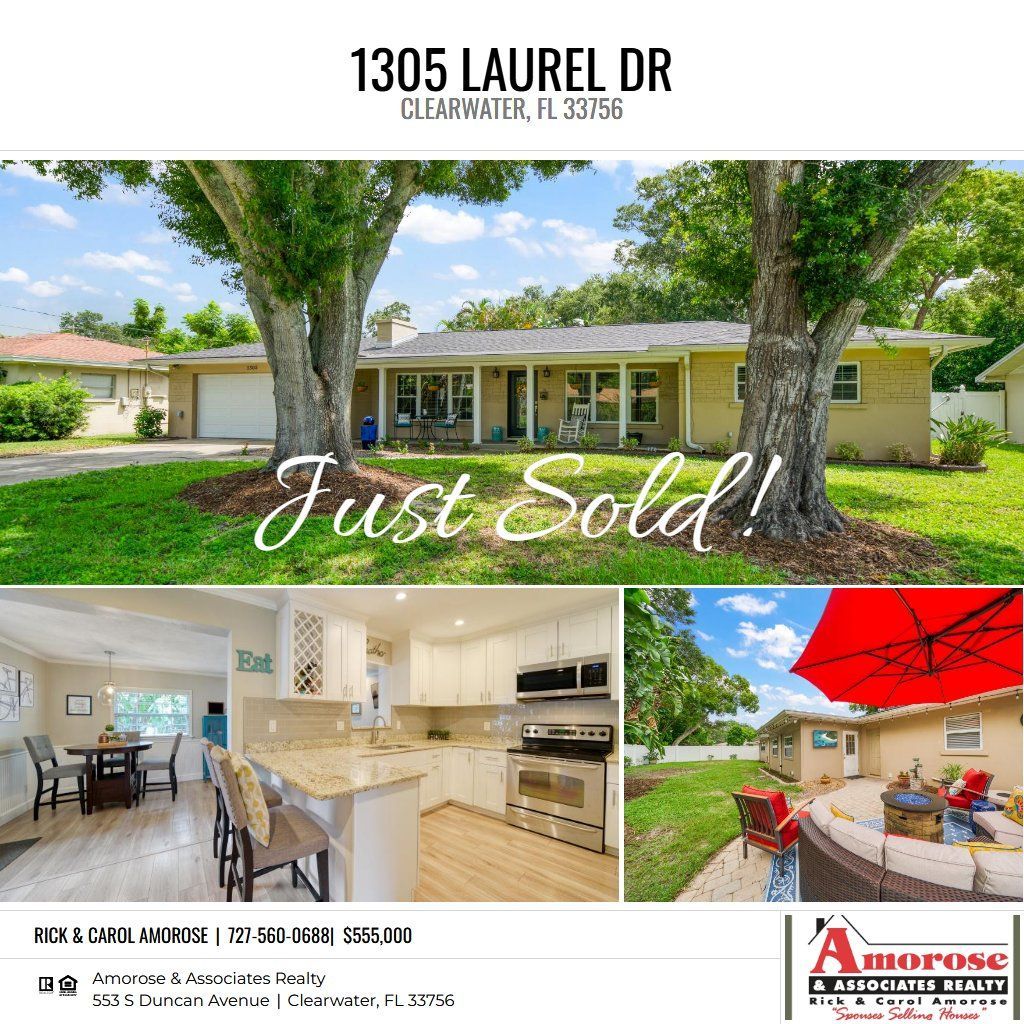 AmoroseHomes's tweet photo. We just did it again! Another gorgeous #Clearwater home just sold by Rick &amp; Carol Amorose, and another happy seller. With inventory low, it is still a great time to sell! Check out this home, and contact us to discuss your #HomeSelling goals: https://t.co/rJBNKrb11n https://t.co/ZH1f3k49aQ