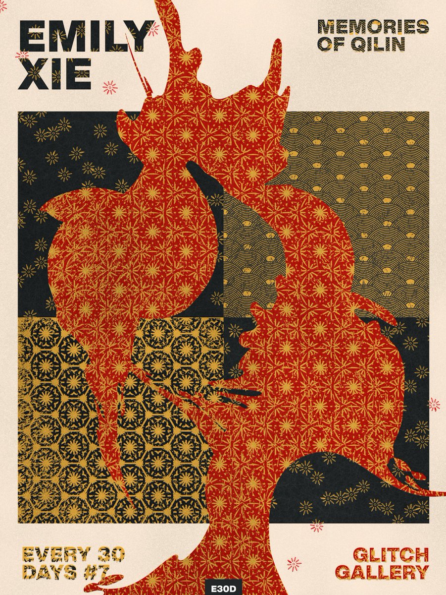 glitchmarfa's tweet photo. 1/ Chimeras of Qilin.  

Our E30D #7 exhibition and digital poster are now open for live view and collection in Marfa, TX and on the internet at https://t.co/AJUYHFiWpJ.

Object: Memories of Qilin #600 
Artist: @emilyxxie
Collector: @BobLoukas
Month: November '23  

E30D #7 https://t.co/O9iliYhQ3a