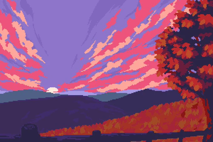 Spooky time is over now it's autumn time   #pixelart