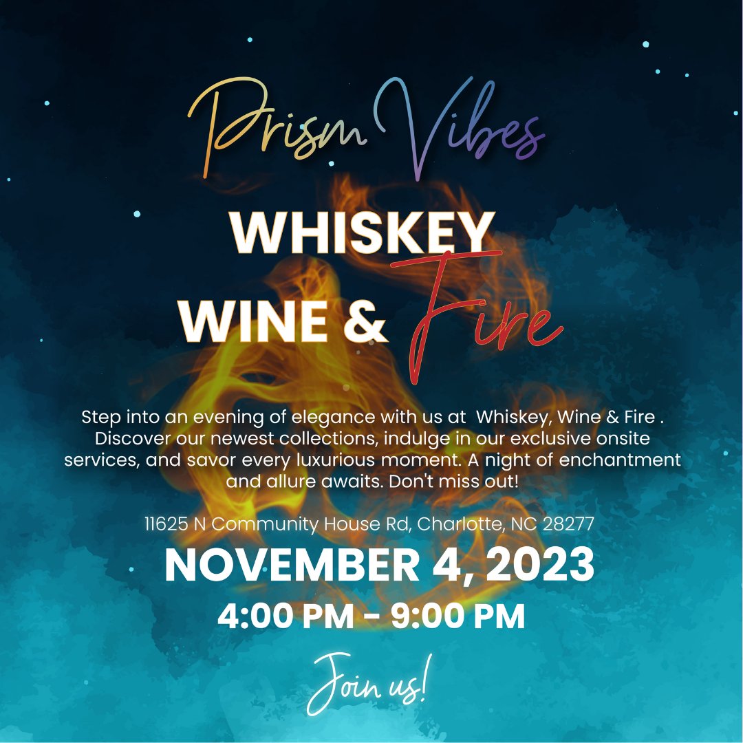 VibePrism's tweet photo. Join us at 🍷Whiskey, Wine &amp; Fire🔥 Saturday! Discover elite drinks, gourmet foods, and our latest merchandise. Dive into elegance &amp; warmth. #WhiskeyWineAndFire" https://t.co/jhj9tC515B