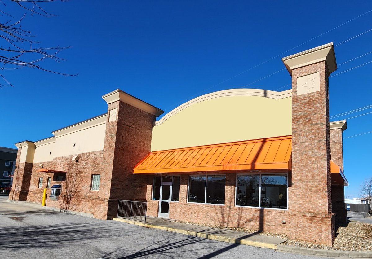NTRCommercial's tweet photo. A new restaurant with over 50 locations offering craft doughnuts, exquisite milkshakes and an expansive coffee selection is coming soon to the former Bojangles on Three Springs Road. More info available soon! https://t.co/lhurrHbJtI