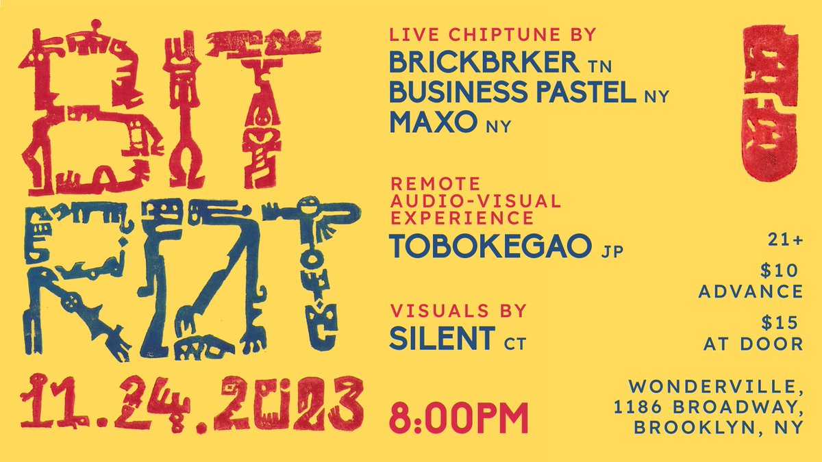 🎆 Happy Bit Rot month to those who celebrate! Join us on Friday, Nov 24th for a chiptune-packed night of incredible performers! Trust me you don't wanna miss it!
🎟Get your tickets here: withfriends.co/event/16787507…