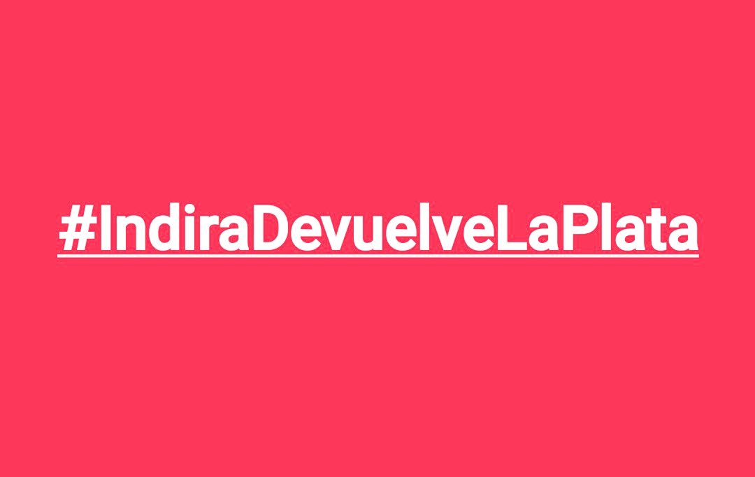 LuisPesantes's tweet image. ¡ES TENDENCIA! 
#IndiraDevuelveLaPlata