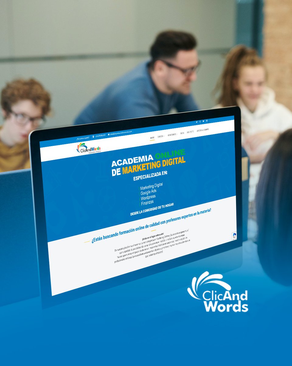 ClicAndWordForm's tweet image. ¡Reserva tu plaza para nuestros cursos en el 2024!

No te quedes atrás, mantente al día con las últimas tendencias en marketing digital👩‍💻👨‍💻

Comienza a conocer las mejores herramientas con nosotros 🤝

¡Contáctanos!

#desarrolloprofesional #profesorenlinea #streamingplatforms