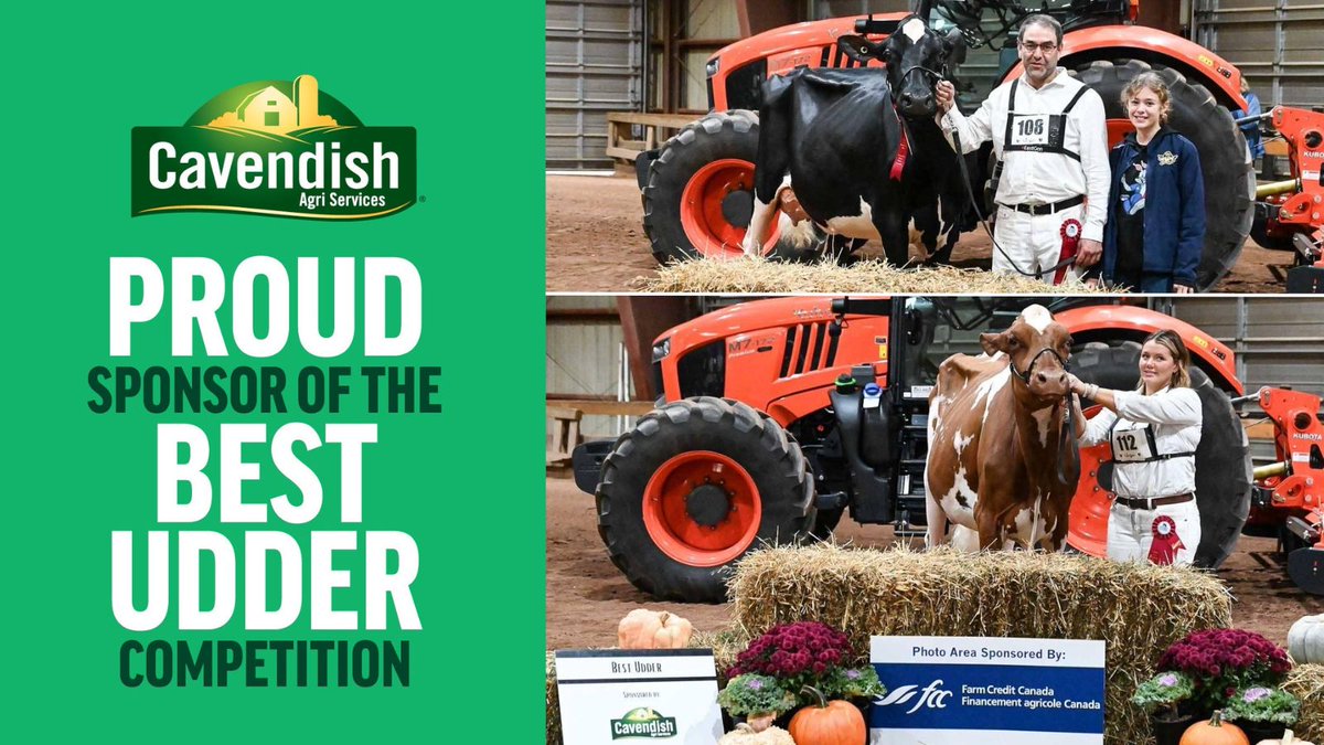 We're a proud sponsor of Atlantic Dairy Championship Show for "Best Udder" in all classes in Sussex, NB last week. Congratulations to all participants and winners! #proudsponsor #atlanticdairychamionship2023