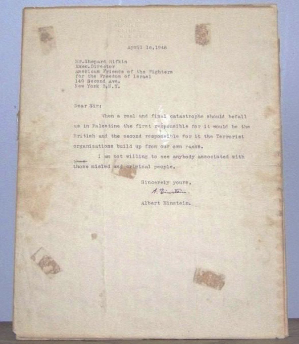 AlMaghribistan's tweet photo. Albert Einstein qualifiait #Israel de terroriste cela fait-il de lui un pro-terroriste ?
#BoycotteTPMP #StopGenocideInGaza #AlAqsa #Palestine #Tsahal #Hamas https://t.co/iT9e6iKhMe