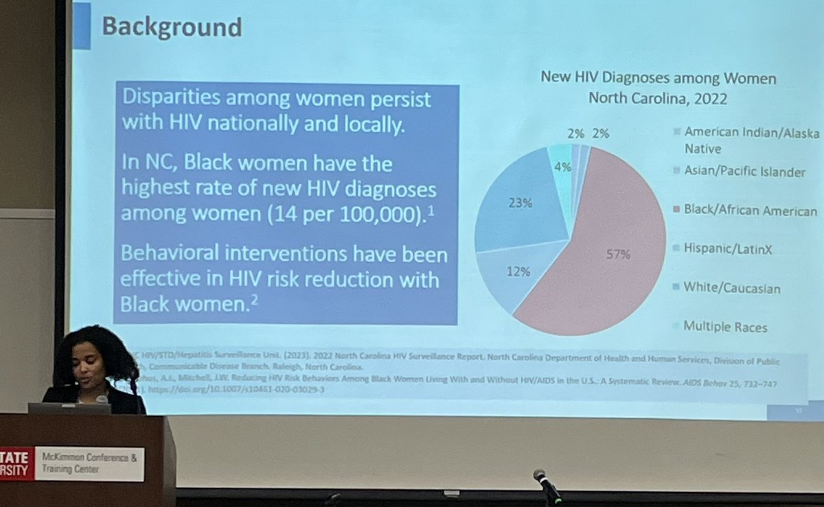 laurahoemeke's tweet photo. #Globalhealth starts with local #publichealth. Great presentation by @RTI_Intl’s Felicia Browne on HIV/PrEP disparities here in North Carolina. #NCGHA2023 https://t.co/co4bKz8RjH