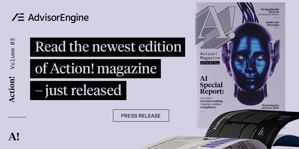 🎬 Just released! The new edition delivers actionable content to help your advisory firm. Topics include AI in wealth management and organic growth tips for RIAs. Read the press release and download your copy now! >> aetech.cc/47flnU1