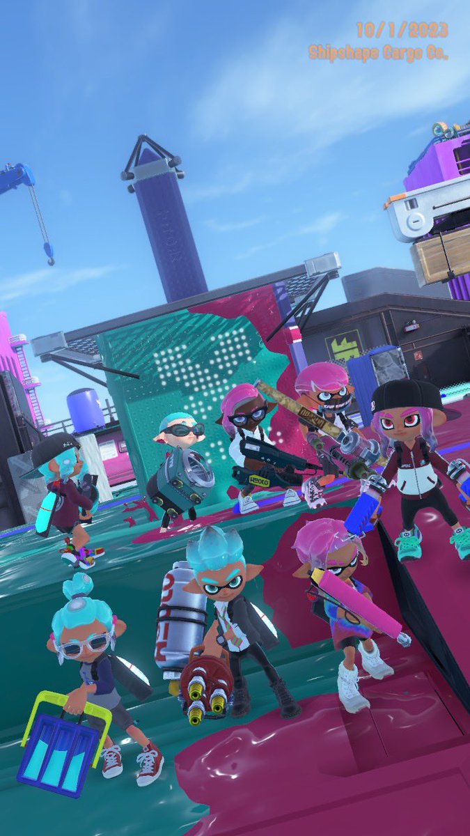 AndyKei_'s tweet photo. GG Photos with One in a Krillion and Weee the Squirts during our week 2 match in the DOS 1-year anniversary tournament. #Splatoon3 https://t.co/dDxPlkVlZP