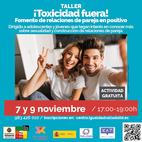 ¡Os esperamos la semana que viene en el Centro Municipal de Igualdad (<a href="/IgualdadVallad1/">Centro Municipal de Igualdad de Valladolid</a>) del Ayuntamiento de Valladolid (<a href="/AyuntamientoVLL/">Ayto. de Valladolid</a>)!

Podéis inscribiros en el siguiente enlace:

centro.igualdadvalladolid.es