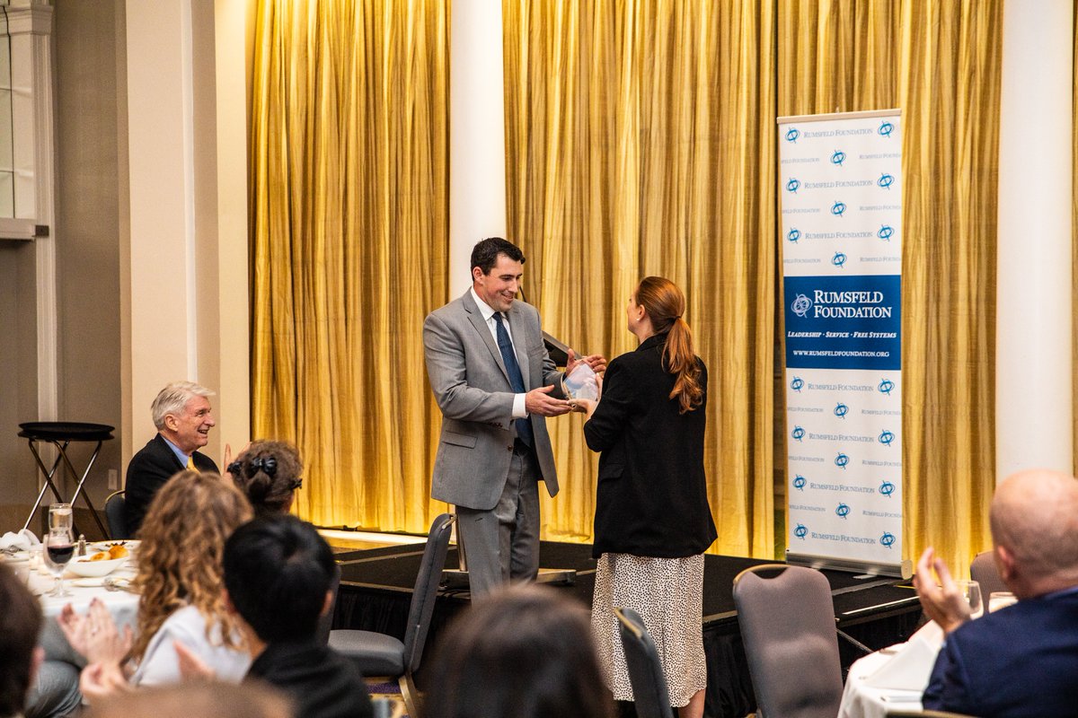 RumsfeldFoundtn's tweet photo. Today's blog post highlights the accomplishments of our talented 2023 Graduate Fellowship Alumnus of the Year! Delighted to showcase our awardee who embodies the next generation of civic-minded leaders >> https://t.co/7aGxpf2gsn. #OrientingtheGyroscope https://t.co/i3fVMWjbZE