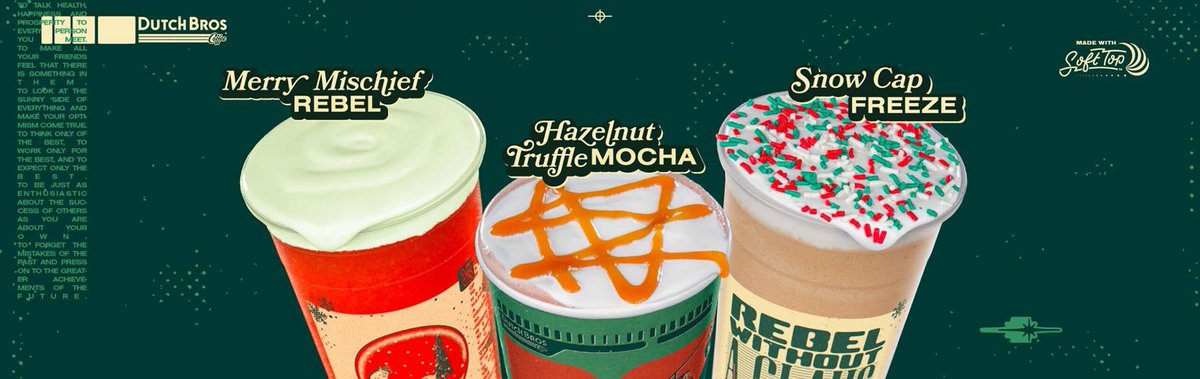 🎁 Remember when holiday menus used to be exciting? 🎄

Only one I can get behind is Dutch Bros... Dunkin' is literally reusing 2/3 drinks from last year

Starbucks is releasing an "Oleato Gingerbread Oatmilk Latte" 🥲