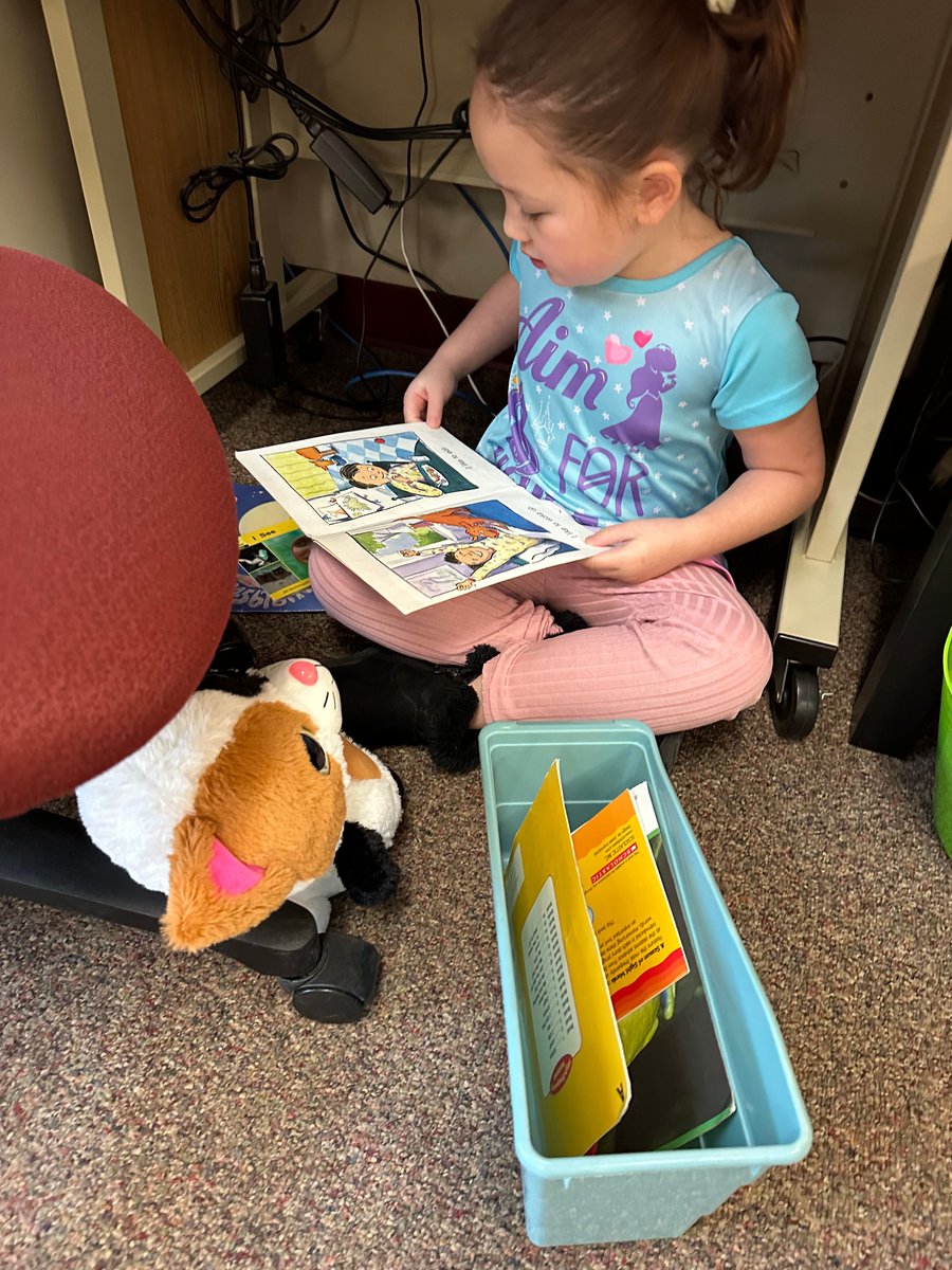 JeffersPondPLS's tweet photo. It's "Snuggle Into a Super Read" at @JeffersPondPLS for the Read-a-thon Today!  A perfect day for pajamas, stuffed animals and reading! https://t.co/H8D44LZEya