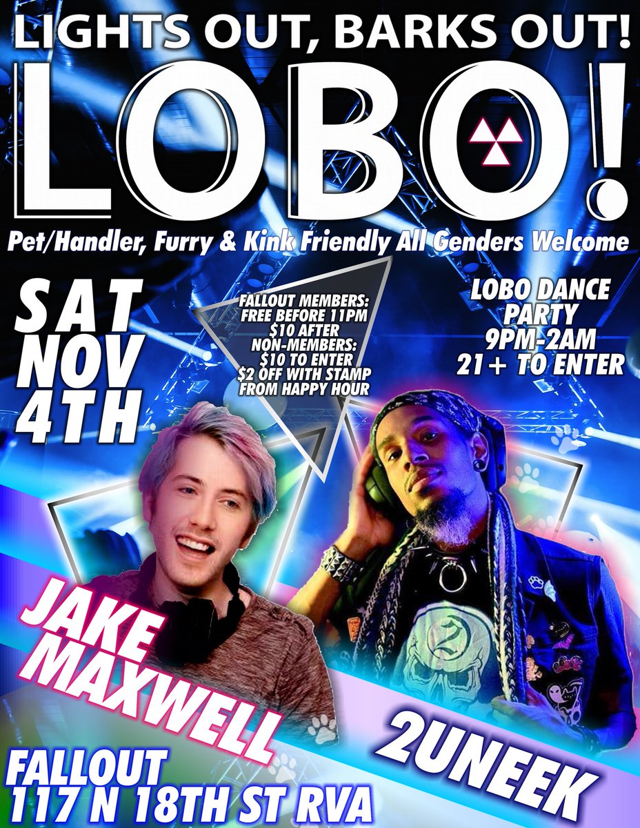 LightsOutDC's tweet photo. LOBO On Tour:

First Join us at AWOL in Columbus on Fri Nov 3rd!

On Sat Nov 4th Join us at @Jackhammer_Chgo for #LOBOCHI and don't forget to tag us and tag those photos!

Finally don't forget we also return to #LOBORVA with a Sat Nov 4th double header at Thirsty's and Fallout! https://t.co/qCZrSUKVrU