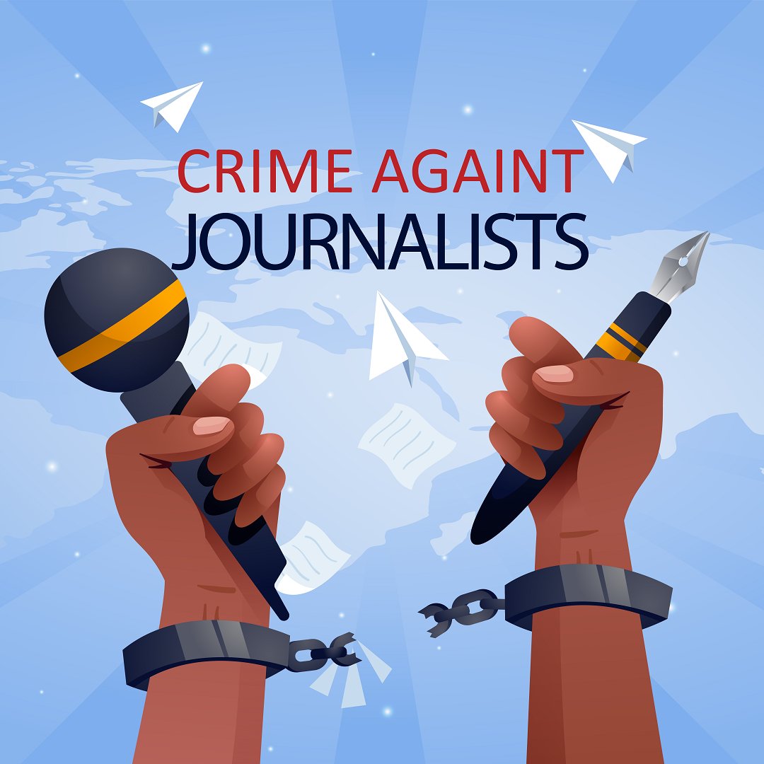 icohr99's tweet photo. #pressfreedom #ProtectJournalists 
Protecting press freedom is significant for a healthy democracy. Assaults on Journalists are assaults to our right side to data. We should stand together against any type of violence, harassment or intimidations directed at Journalists. https://t.co/y8ccqMbhKy
