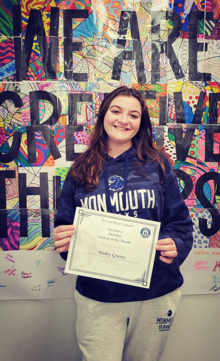 Shining bright in the Guidance Department is our October Student of the Month, Hailey Graves! 🌟 👏 #StudentOfTheMonth #October #GuidanceStar #classof2024 <a href="/BravermanHHS/">Jeremy Braverman-Howell HS Principal</a>